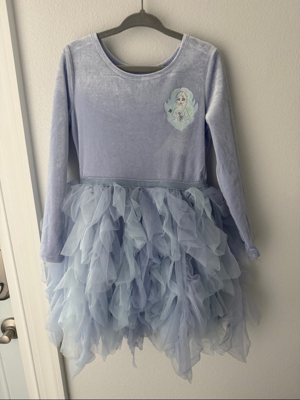 • Disney • NWOT Disney Frozen Light Blue Elsa Tulle Layered Long Sleeve Dress